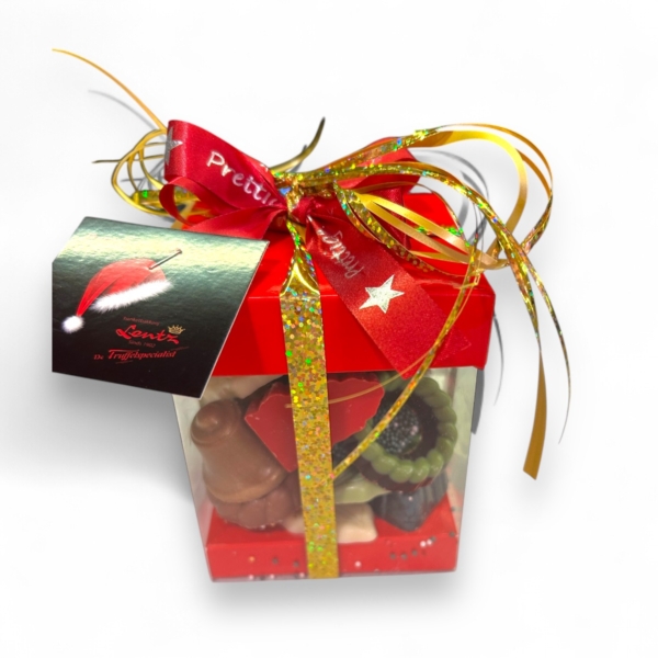 Doosje met gemengde kerstchocolade